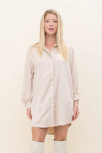 Load image into Gallery viewer, Cheyenne Satin Shirt Dress
