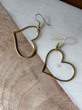 Load image into Gallery viewer, Brass Hearts Earrings
