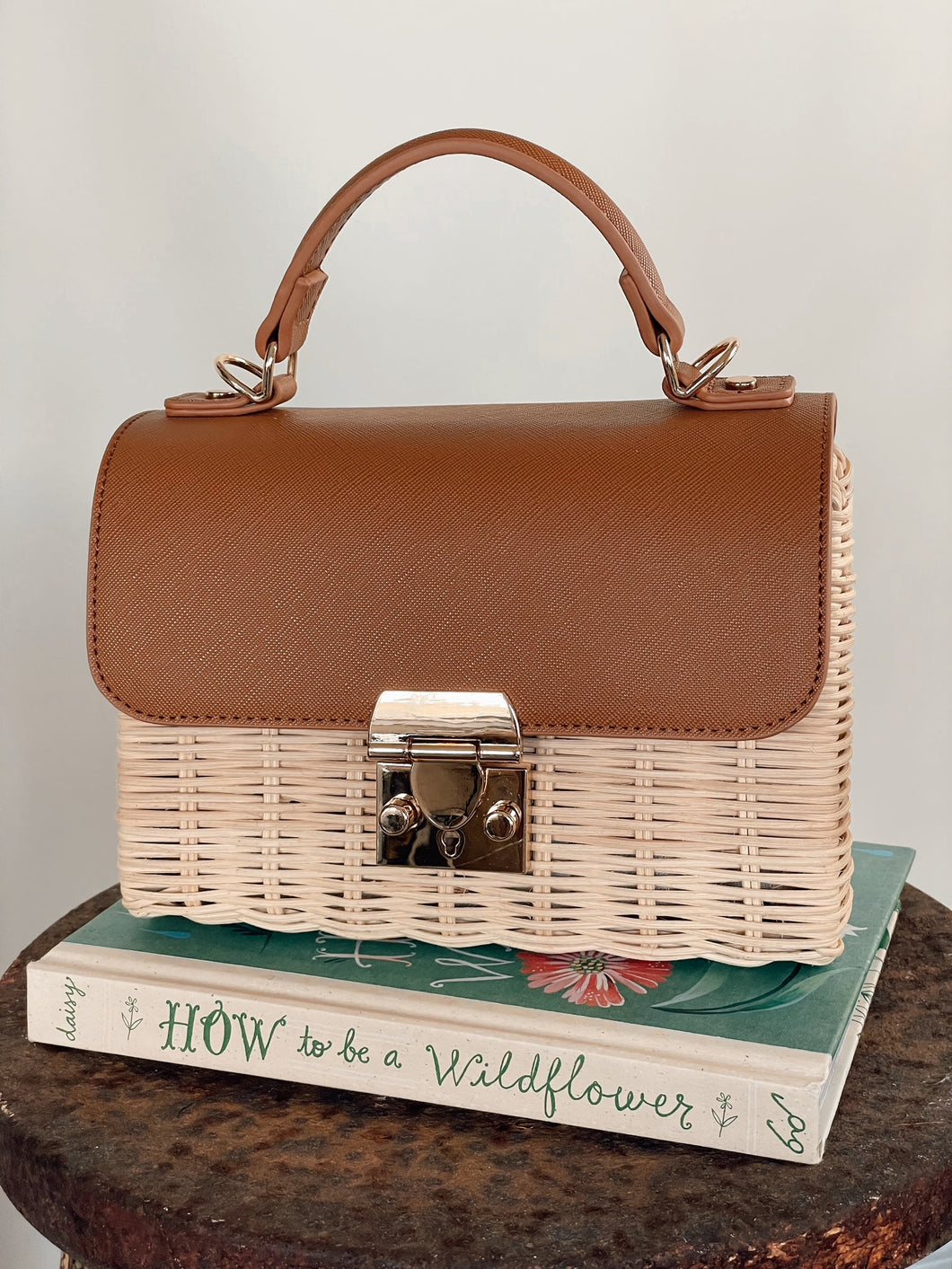 Wildflower Rattan Bag